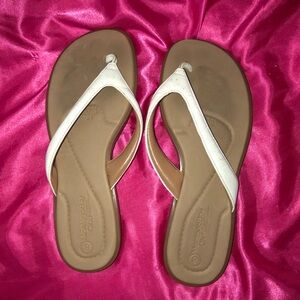 Montego Bay Club White and Brown Sandals